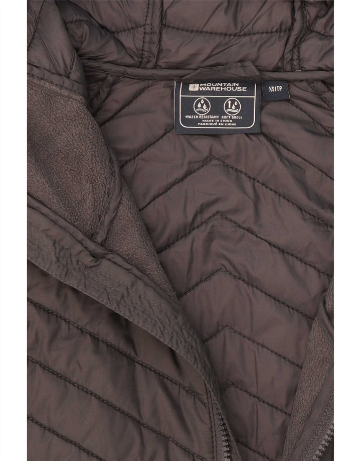 Mountain Warehouse Mens Hooded Padded Jacket UK 34 XS Grey Polyester