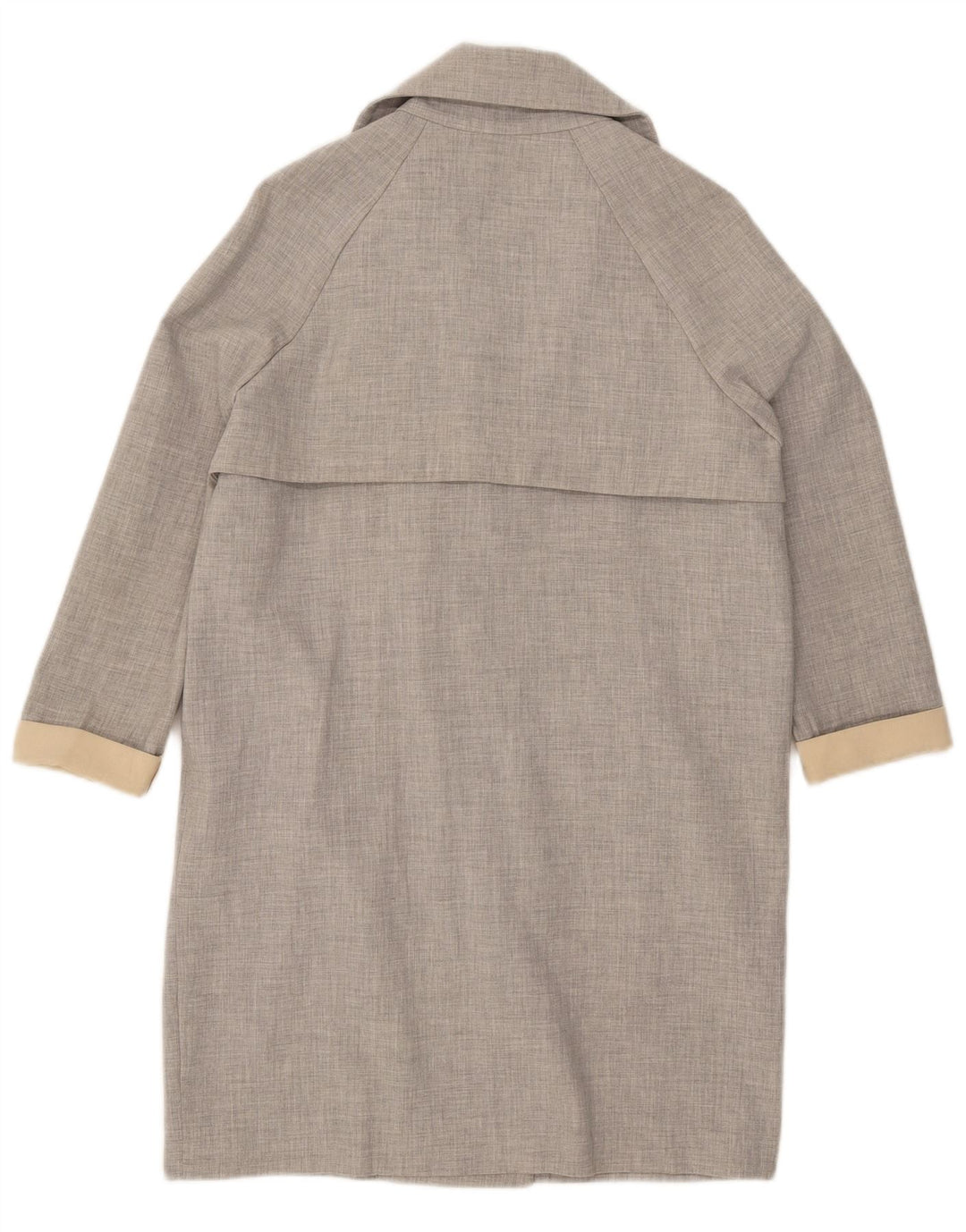 Topshop Womens Oversized Trench Coat UK 8 Small Grey Polyester