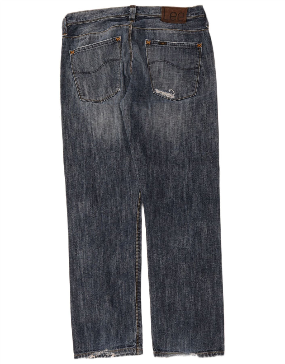 REPLAY Mens Straight Jeans W36 L34 Blue Cotton