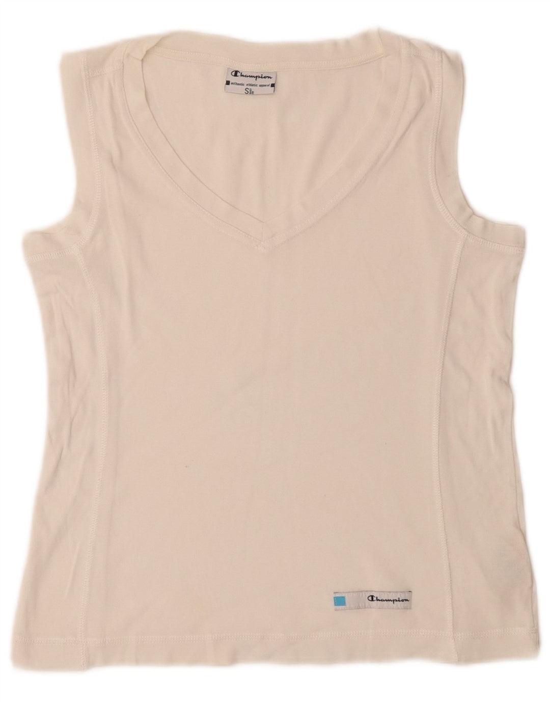 CHAMPION Womens Easy Fit Vest Top UK 10 Small White Cotton