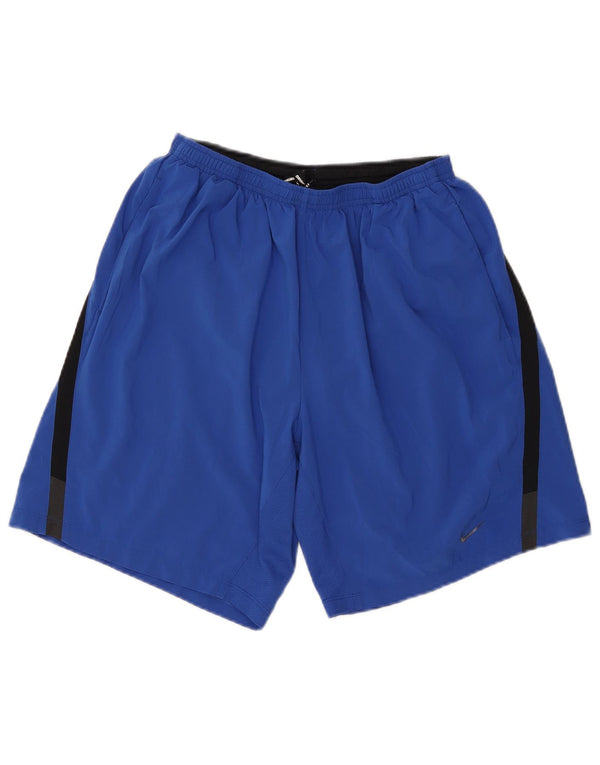 NIKE Mens Dri Fit Sport Shorts Large  Blue Colourblock