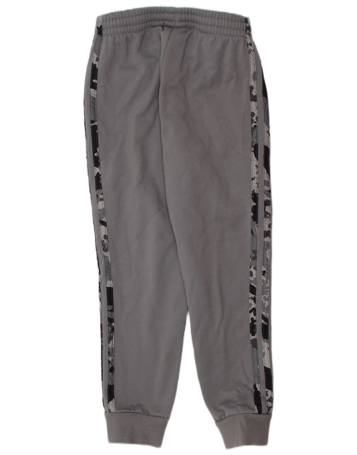 ADIDAS Boys Tracksuit Trousers Joggers 5-6 Years  Grey Camouflage Cotton