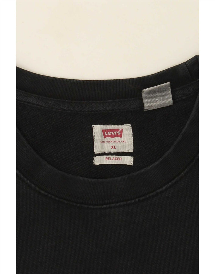 Levi's Mens Relaxed Fit Sweatshirt Jumper XL Black
