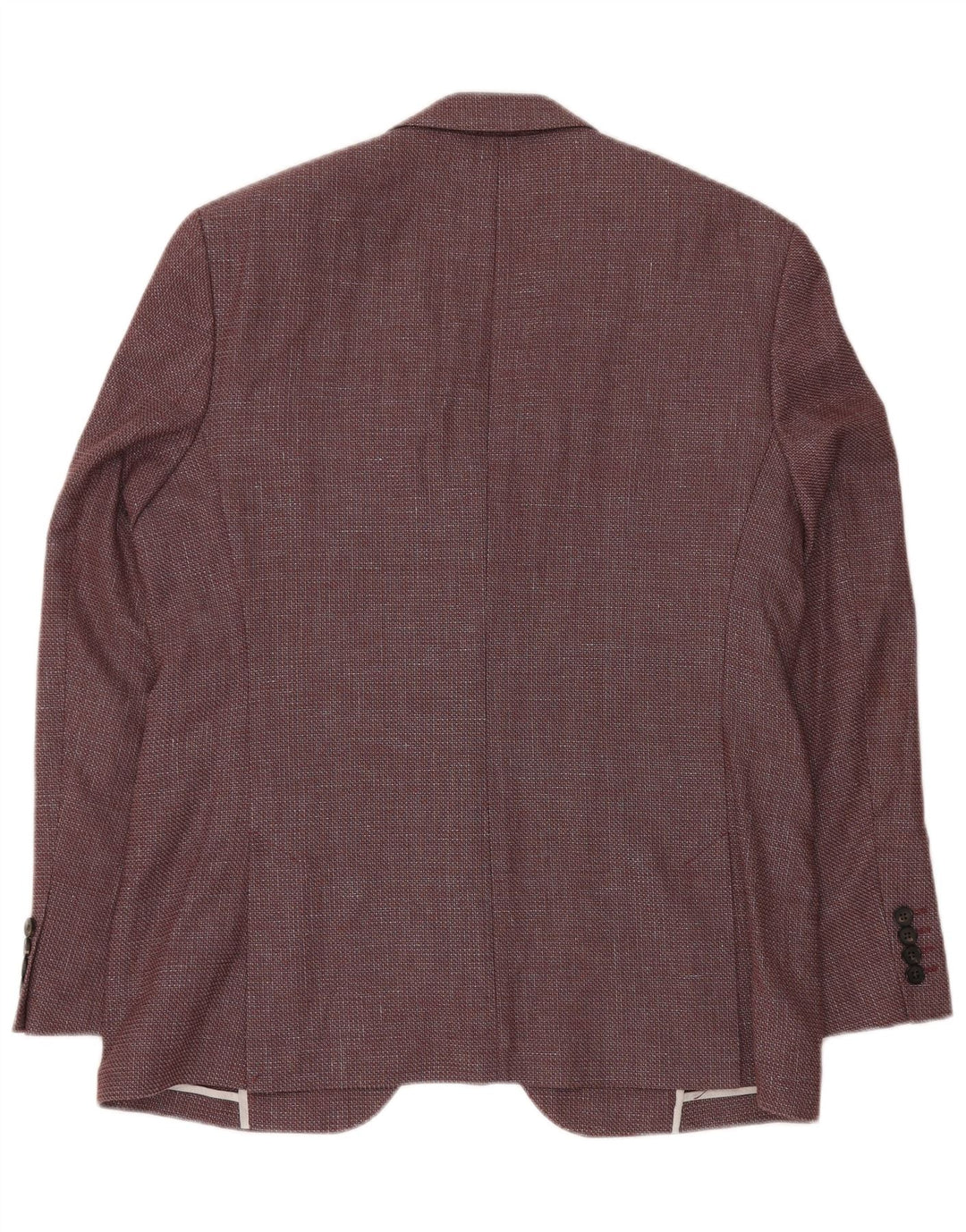 JAEGER Mens 2 Button Blazer Jacket UK 42 XL Burgundy Chevron Wool