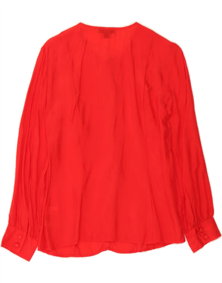 J. CREW Womens Shirt Blouse US 6 Medium Red Cupro Vintage J. Crew and Second-Hand J. Crew from Messina Hembry 