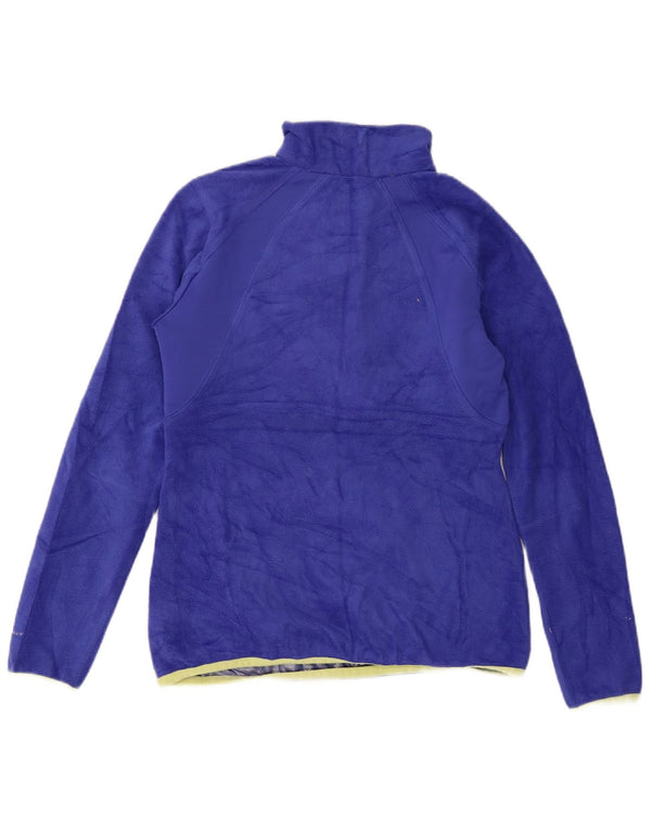 Columbia Womens Omni-Heat Zip Neck Fleece Jumper UK 10 Small Blue Polyester