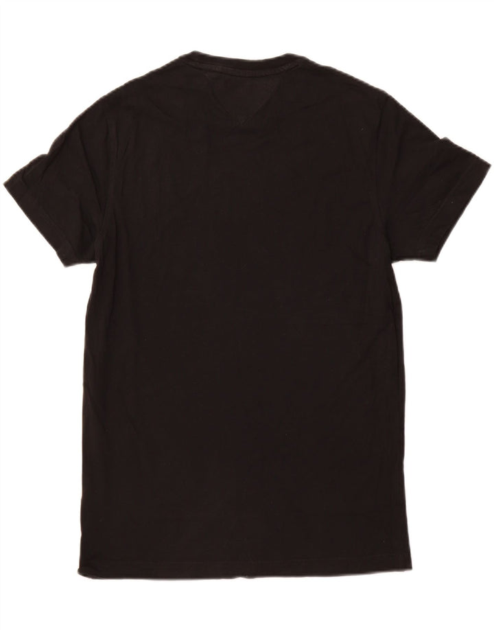 TOMMY HILFIGER Mens T-Shirt Top Small Black Cotton