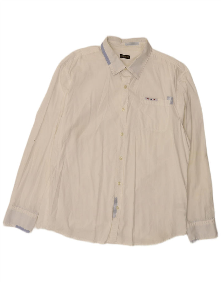 Napapijri Mens Shirt 2XL White Cotton