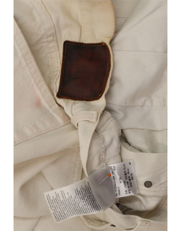 LEVI'S Mens Denim Shorts W36 Large  White Cotton