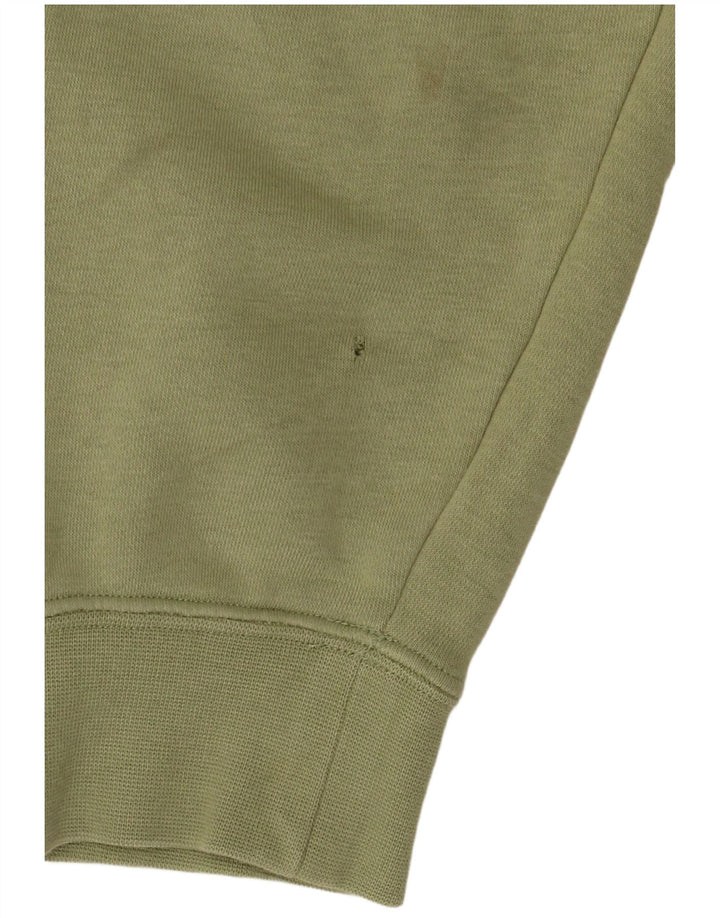 Nike Mens Zip Neck Sweatshirt Jumper XL Green Cotton