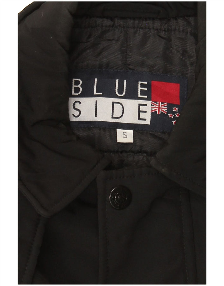 Blue Side Mens Loose Fit Utility Jacket UK 36 Small Black Polyester