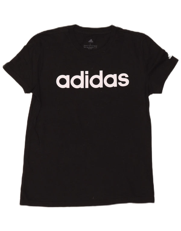 ADIDAS Womens Graphic T-Shirt Top UK 16/18 Large Black Cotton