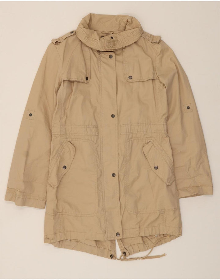 BENETTON Womens Military Utility Jacket IT 44 Medium Beige Cotton Vintage Benetton and Second-Hand Benetton from Messina Hembry 