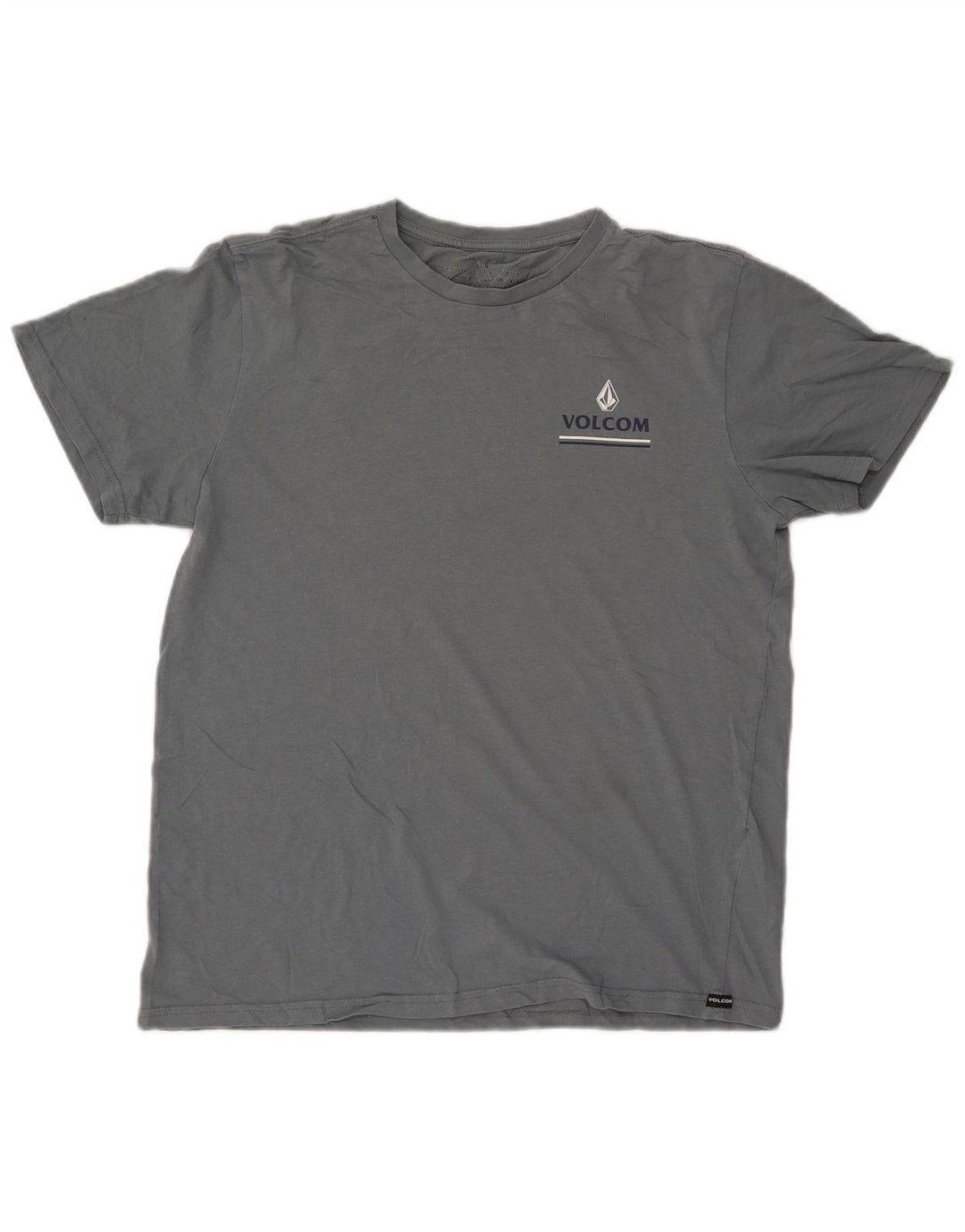 VOLCOM Womens Graphic T-Shirt Top UK 16 Large Blue Cotton