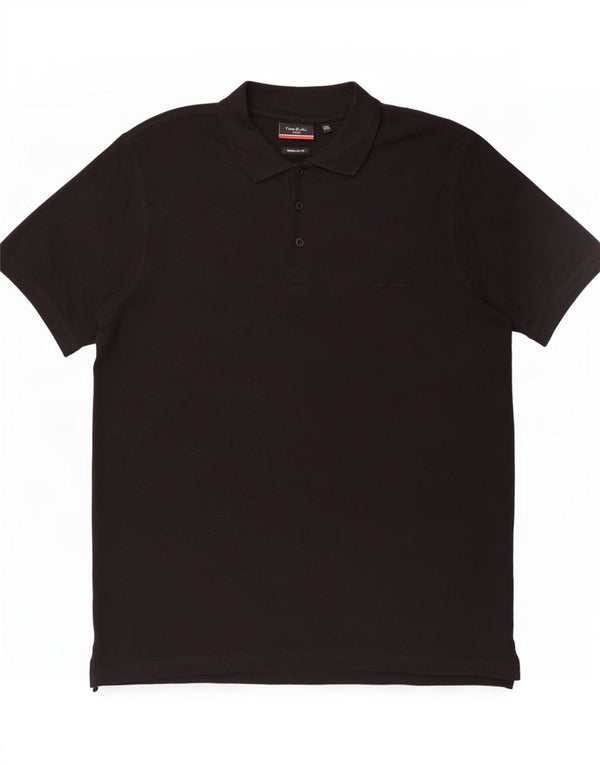 Pierre Cardin Mens Regular Fit Polo Shirt 2XL Black Cotton