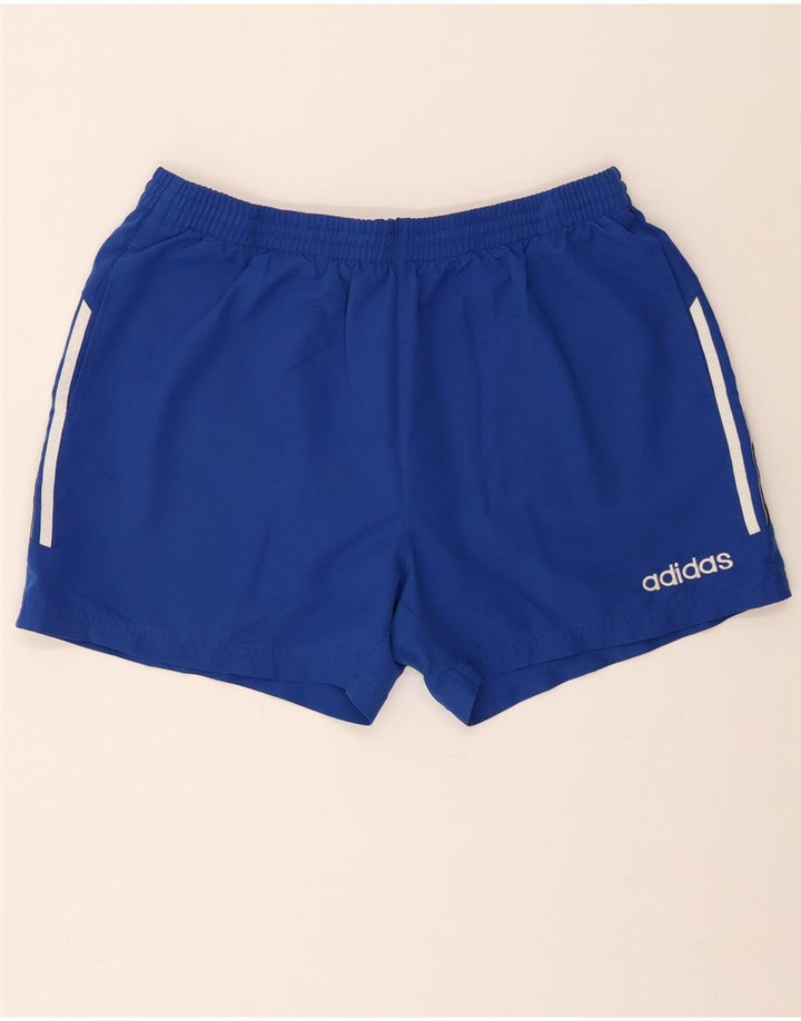 Adidas Mens Sport Shorts Large Blue Colourblock Polyester
