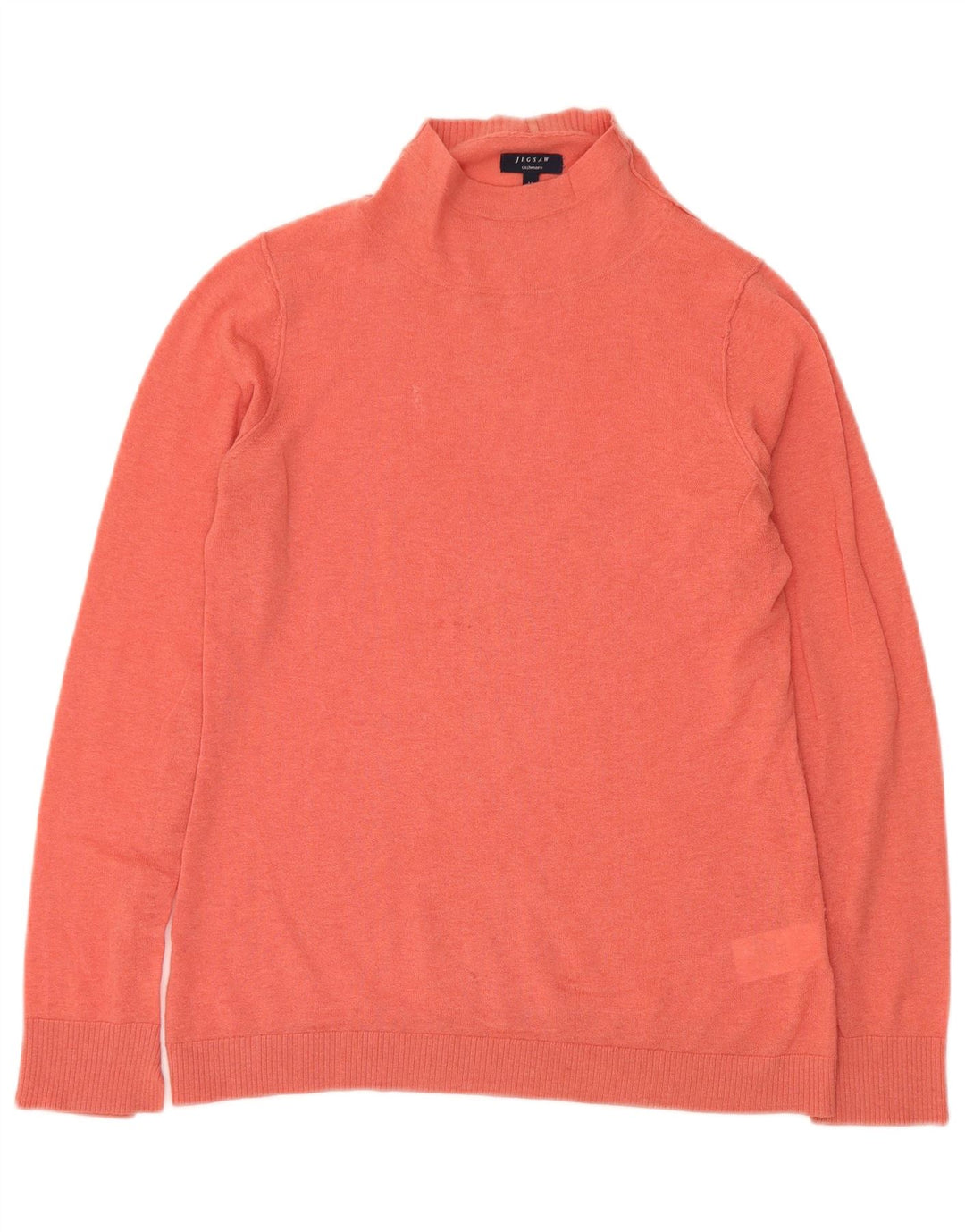 JIGSAW Womens Turtle Neck Jumper Sweater UK 12 Medium Pink Cashmere