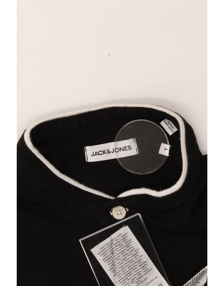 JACK & JONES Mens Polo Shirt Large Black Cotton Vintage Jack & Jones and Second-Hand Jack & Jones from Messina Hembry 