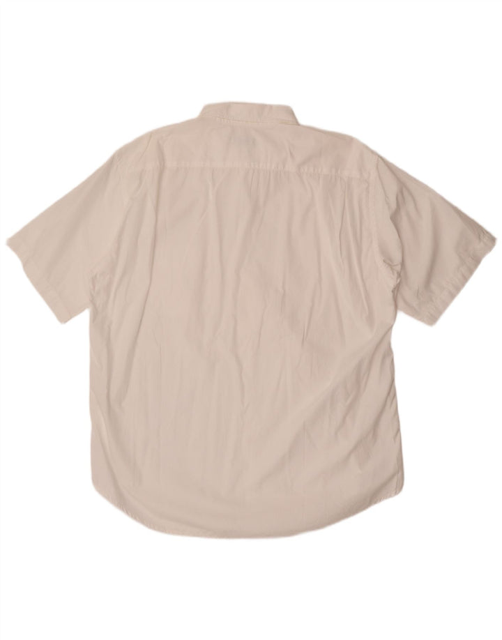 BELFE & BELFE Mens Short Sleeve Shirt 2XL White Cotton
