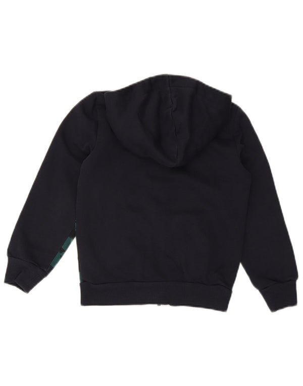 PUMA Boys Zip Hoodie Sweater 7-8 Years Navy Blue Camouflage Cotton