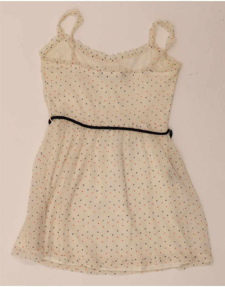 ZARA Womens Short Sundress UK 12 Medium Beige Spotted