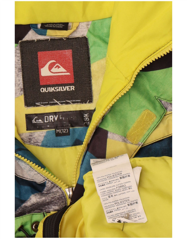Quiksilver Boys Windbreaker Jacket 11-12 Years Multicoloured Geometric