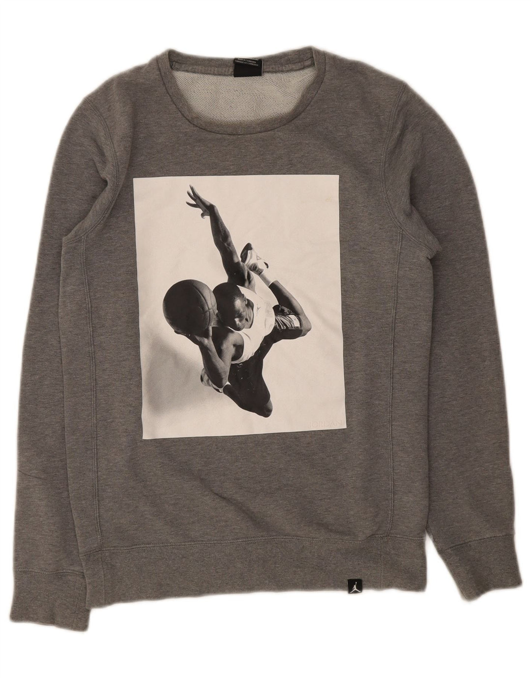 Nike Mens Graphic Sweatshirt Jumper XS Grey Cotton