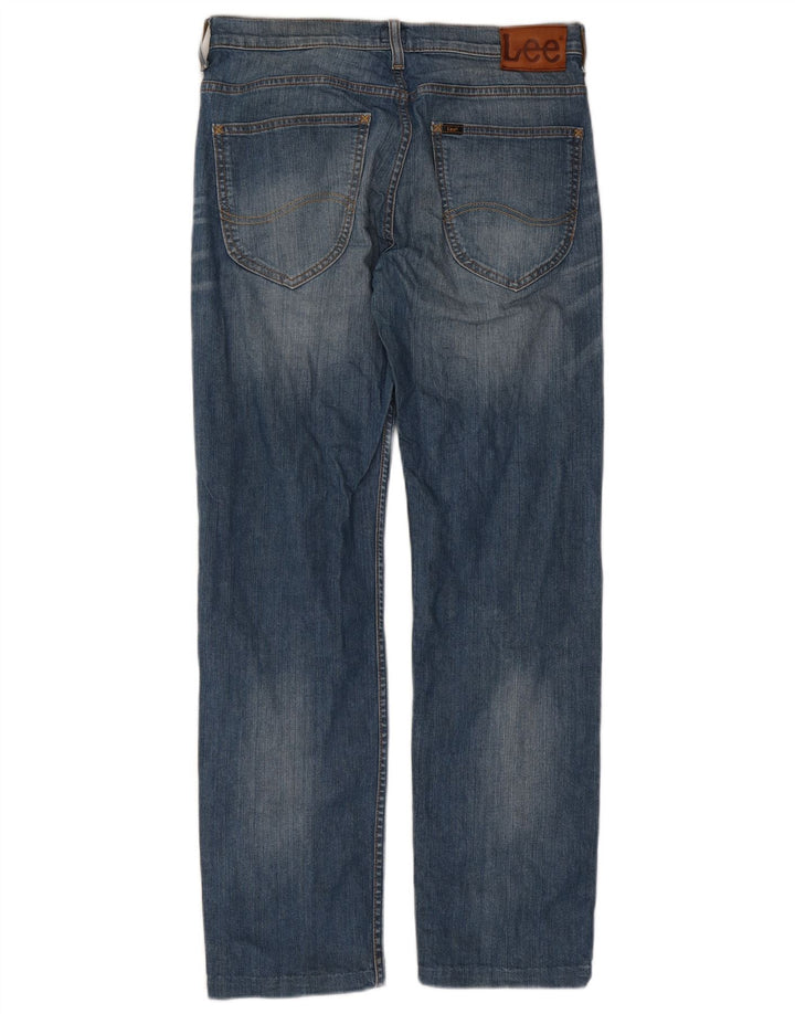 LEE Mens Powell Straight Jeans W31 L30 Blue Cotton