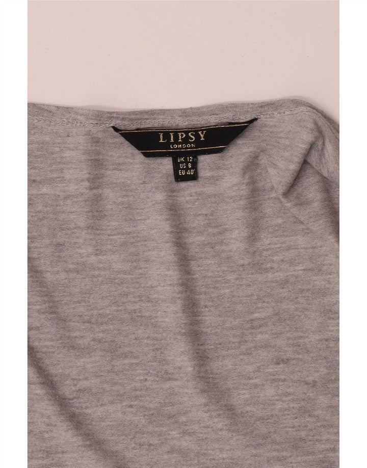 Lipsy Womens Open Cardigan Sweater UK 12 Medium Grey