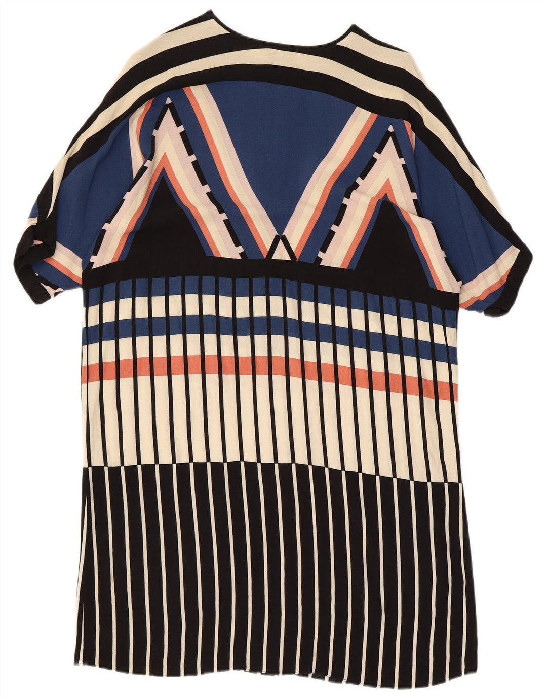 WAREHOUSE Womens Oversized Shift Dress UK 10 Small Multicoloured Geometric