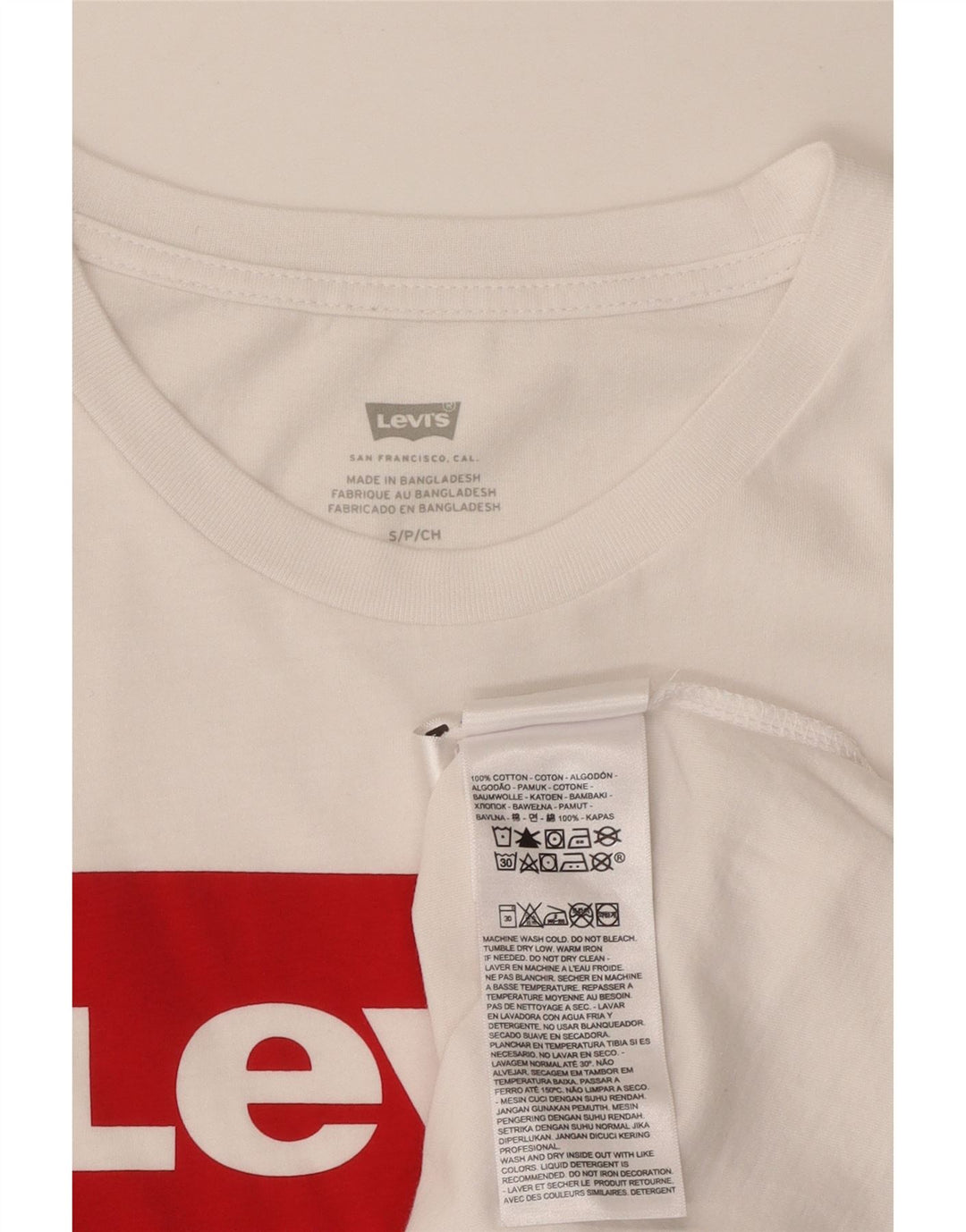 LEVI'S Womens Graphic T-Shirt Top UK 10 Small White Cotton