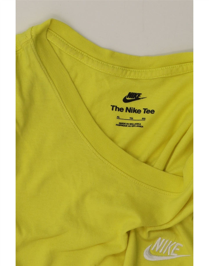 NIKE Mens T-Shirt Top XL Green Cotton