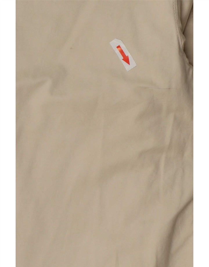 Luisa Spagnoli Womens Bomber Jacket UK 14 Medium Beige Cotton