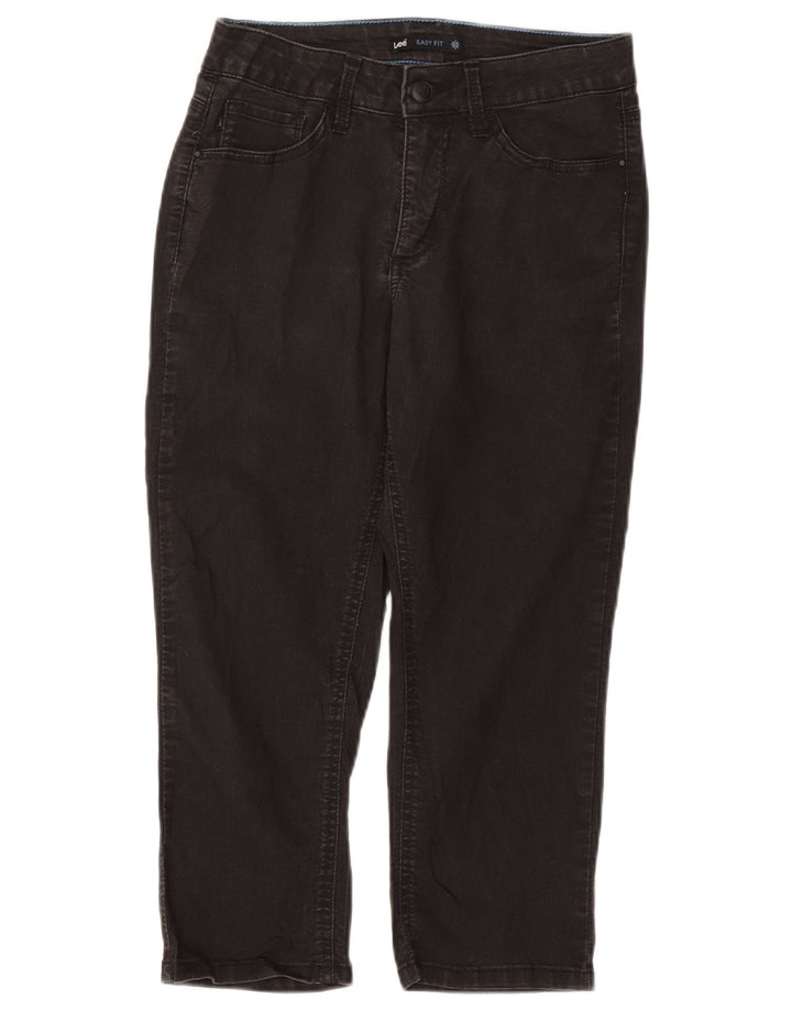 Lee Womens Easy Fit Capri Jeans US 8 Medium W28 L21 Black Cotton
