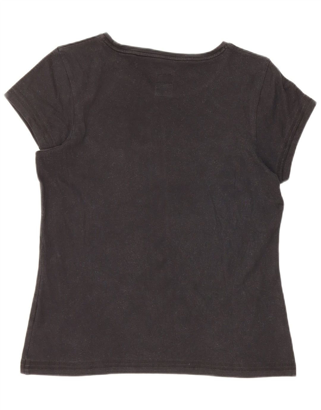 Asics Womens Graphic T-Shirt Top UK 12 Medium Black