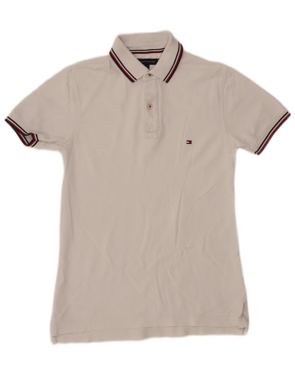 TOMMY HILFIGER Mens Slim Fit Polo Shirt Small White