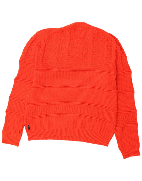 Ted Baker Mens Crew Neck Jumper Sweater Size 4 Large Red Cotton