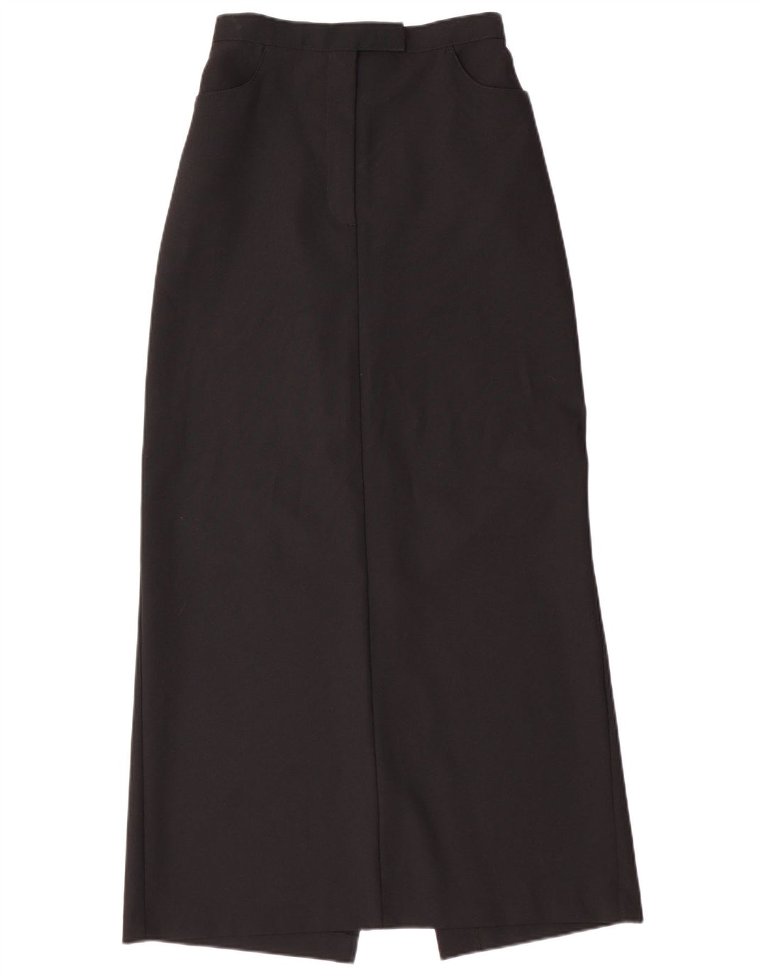 BENETTON Womens High Waist Maxi Skirt IT 44 Medium W25  Black Polyester