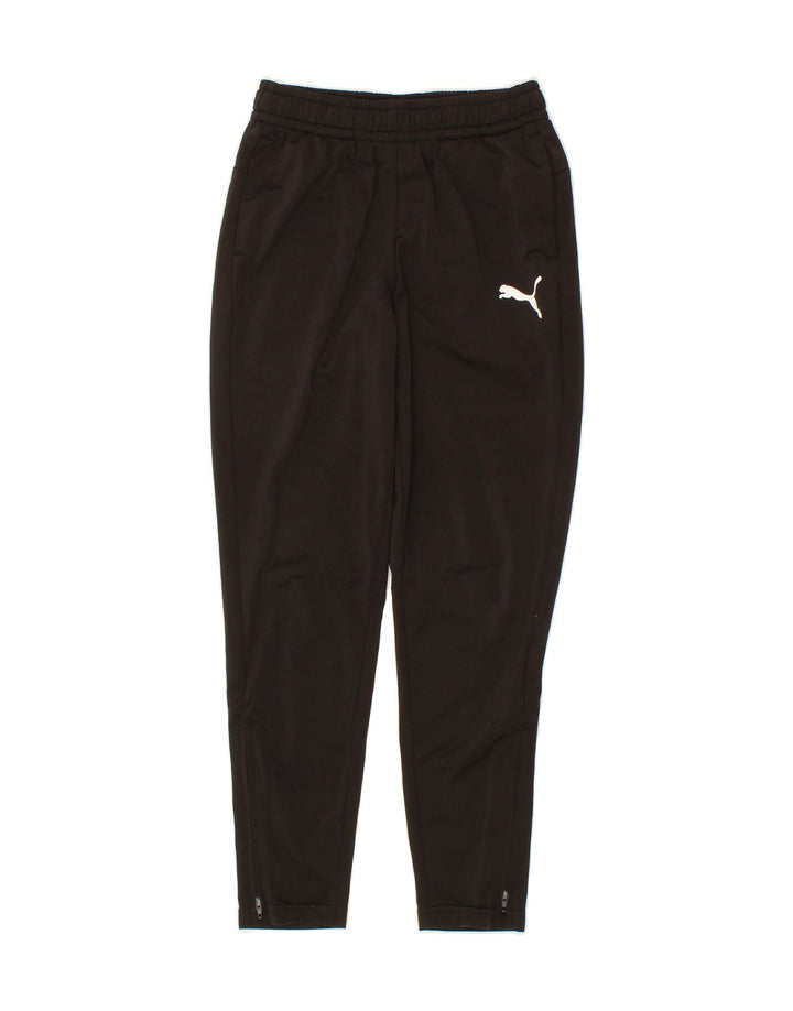 PUMA Boys Tracksuit Trousers 9-10 Years Black Polyester Vintage Puma and Second-Hand Puma from Messina Hembry 