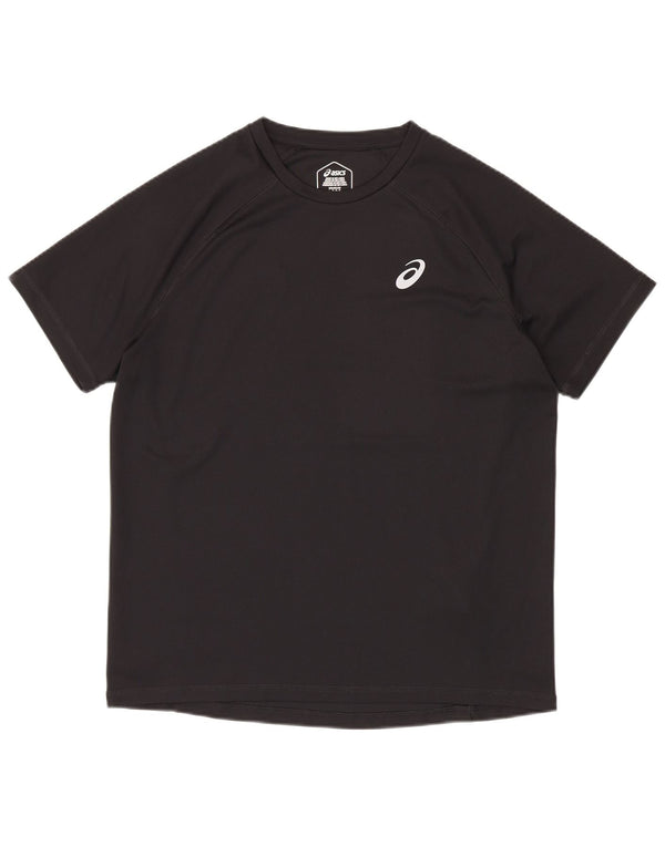 Asics Mens T-Shirt Top Large Black Polyester