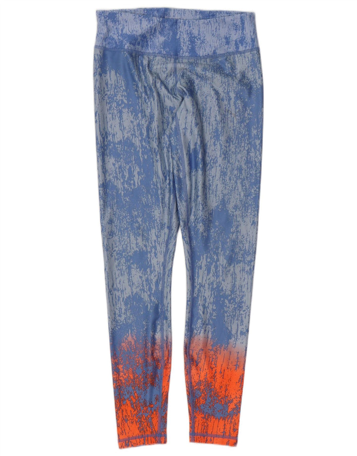 Puma Womens Leggings UK 10 Small Blue Tie Dye Nylon