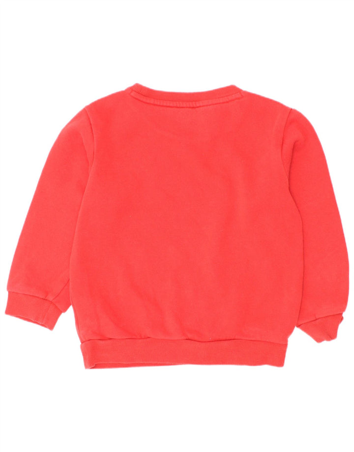 Adidas Boys Graphic Sweatshirt Jumper 2-3 Years Red Cotton