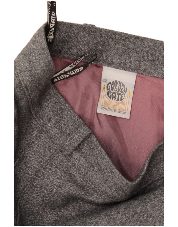 Golden Gate Womens A-Line Skirt IT 42 Medium W30  Grey Polyamide