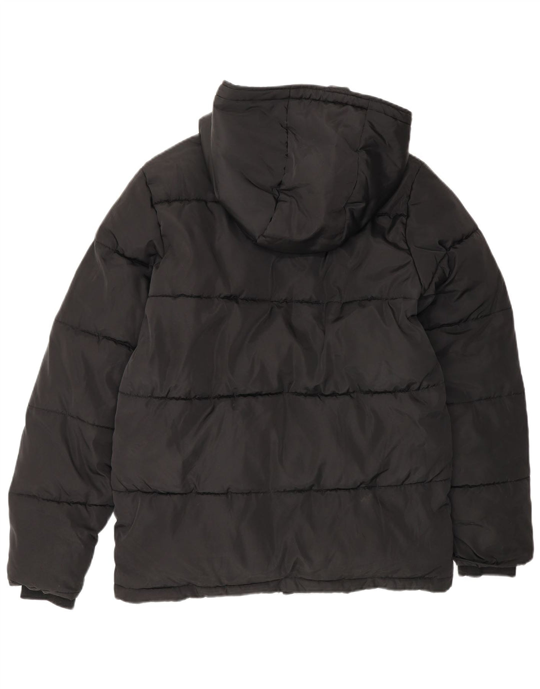 Lyle & Scott Boys Hooded Padded Jacket 14-15 Years Black Polyester