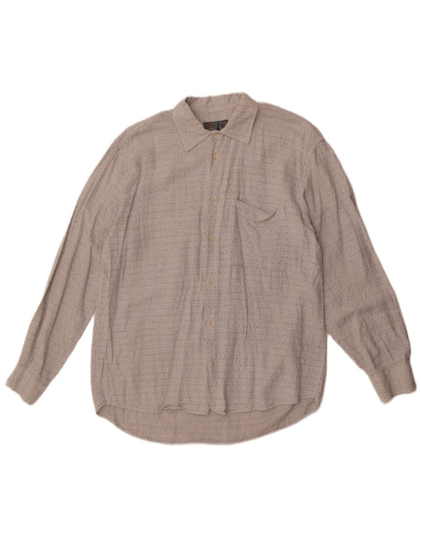 Mac Fashion Mens Shirt Medium Grey Striped