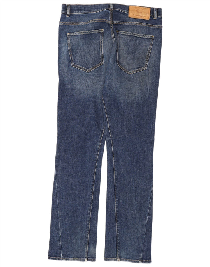DIESEL Mens Straight Jeans W32 L33 Blue Cotton