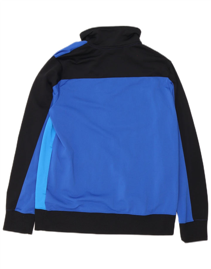 Nike Boys Tracksuit Top Jacket 13-14 Years XL Blue Colourblock Polyester
