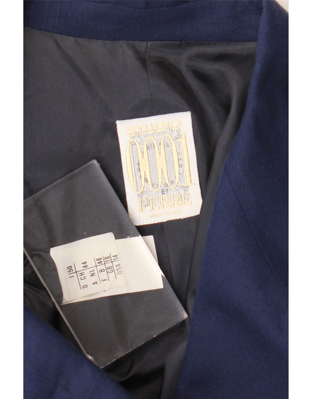 Ferre Womens 001 1 Button Short Sleeve Blazer Jacket UK 18 XL Navy Blue