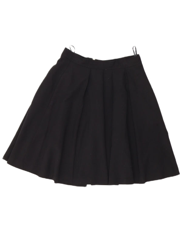 French Connection Womens Pleated A-Line Skirt UK 12 Medium W28 Black