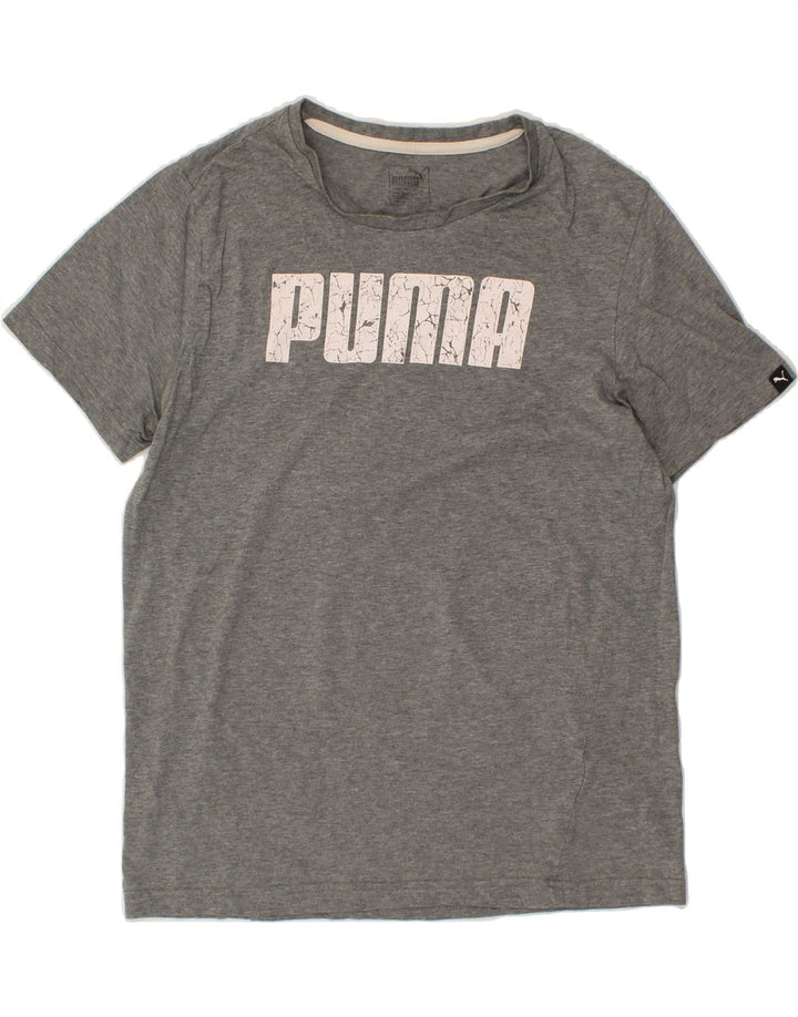 PUMA Womens Graphic T-Shirt Top UK 14 Medium Grey Vintage Puma and Second-Hand Puma from Messina Hembry 